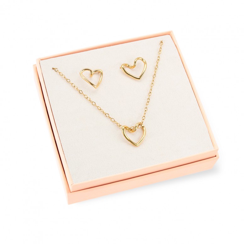 Conjunto Collar y Pendientes Amour Golden
