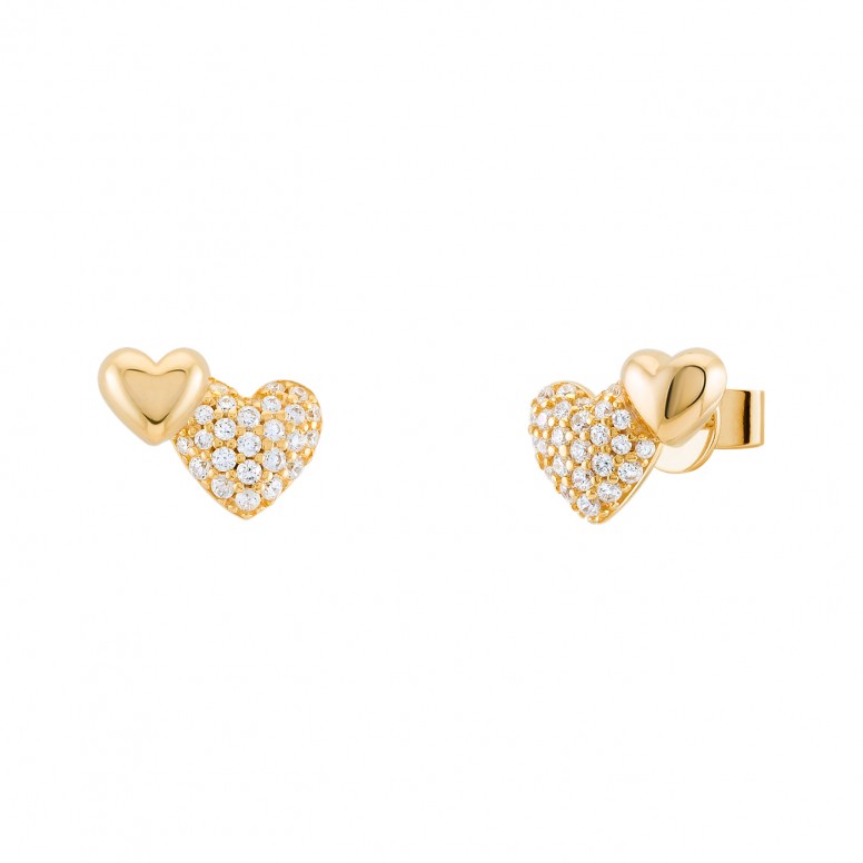 Pendientes Two Hearts Golden