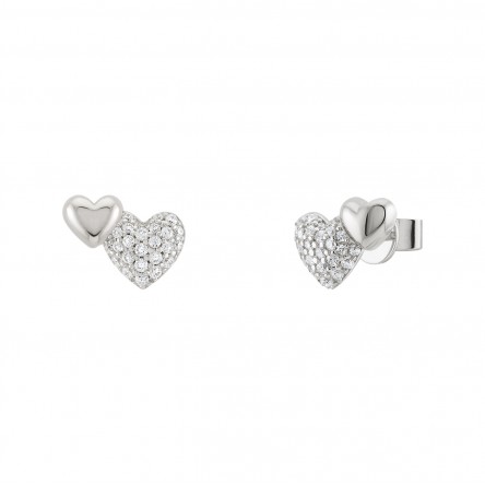 Pendientes Two Hearts Silver