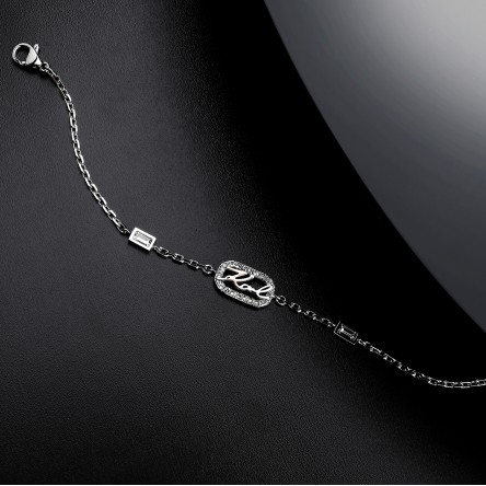 Pulseira Crystals Prateada