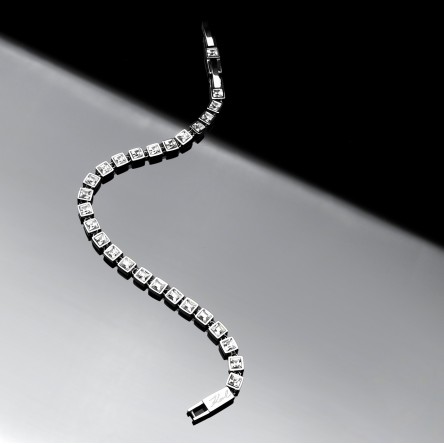 Pulseira Crystals Prateada
