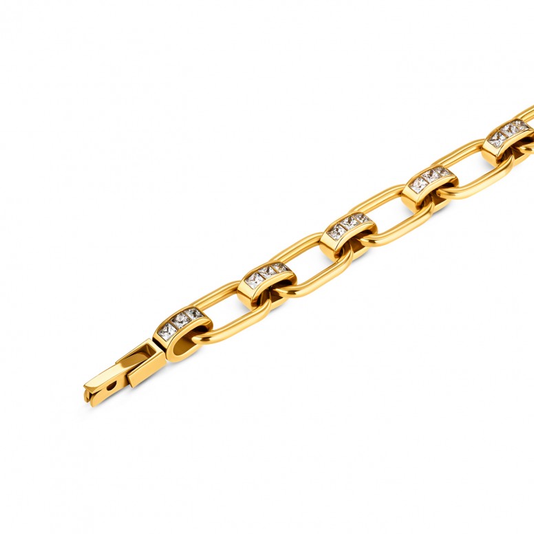Pulsera Chess Crystal Golden