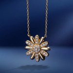 Necklace Daisy 18K Gold Diamonds