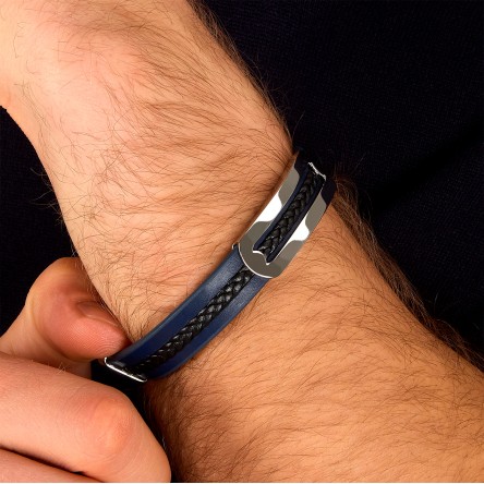 Bandy Blue and Black Bracelet
