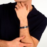 Bandy Blue and Black Bracelet