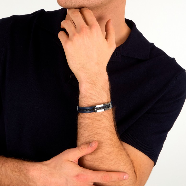 Bandy Blue and Black Bracelet