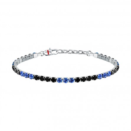 Tennis Blue and Black Bracelet