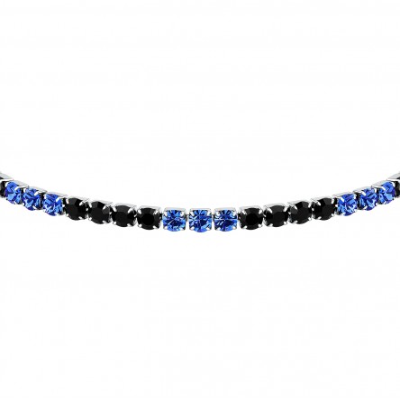 Tennis Blue and Black Bracelet