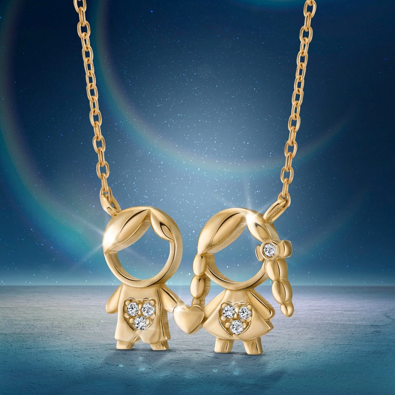 Collar Boy & Girl Oro 14K y Diamantes