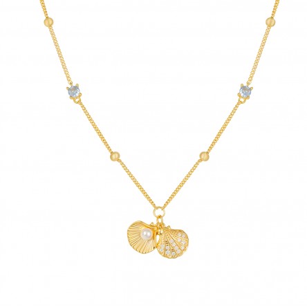 Collar Fun Shell & Stones Dorado