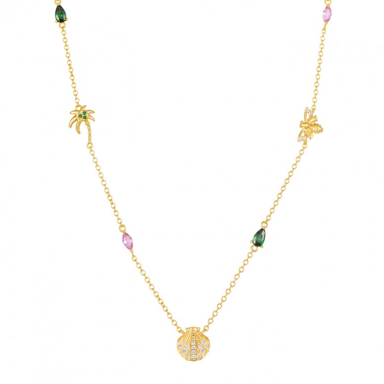Collar Fun Shell & Stones Dorado II