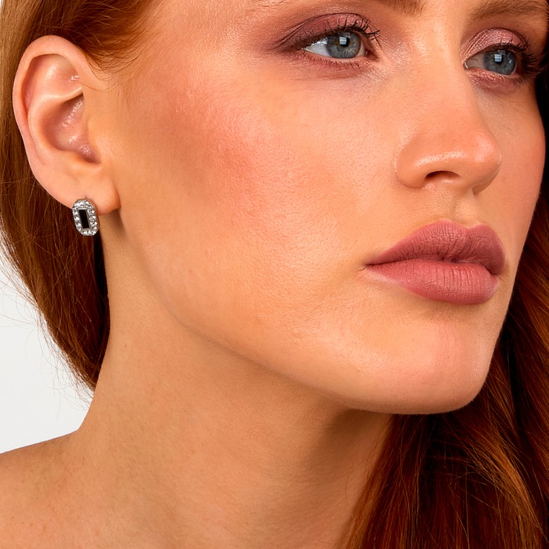 Pendientes Crystals Plateados