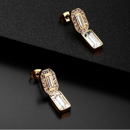 Pendientes Crystals Dorados