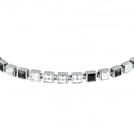 Crystals Silver and Black Bracelet