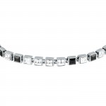 Crystals Silver and Black Bracelet