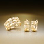 Brincos Trionfo Golden Mosaic
