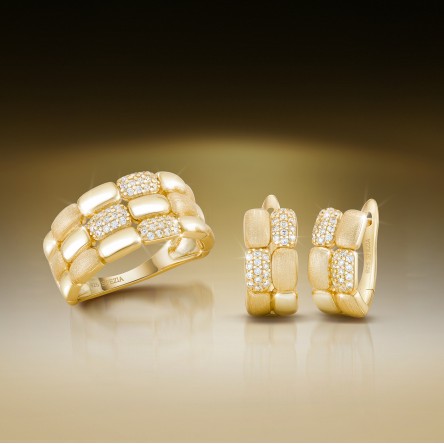 Anel Trionfo Golden Mosaic