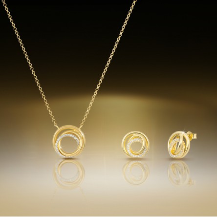 Brillare Flowing Gold Circle Earrings
