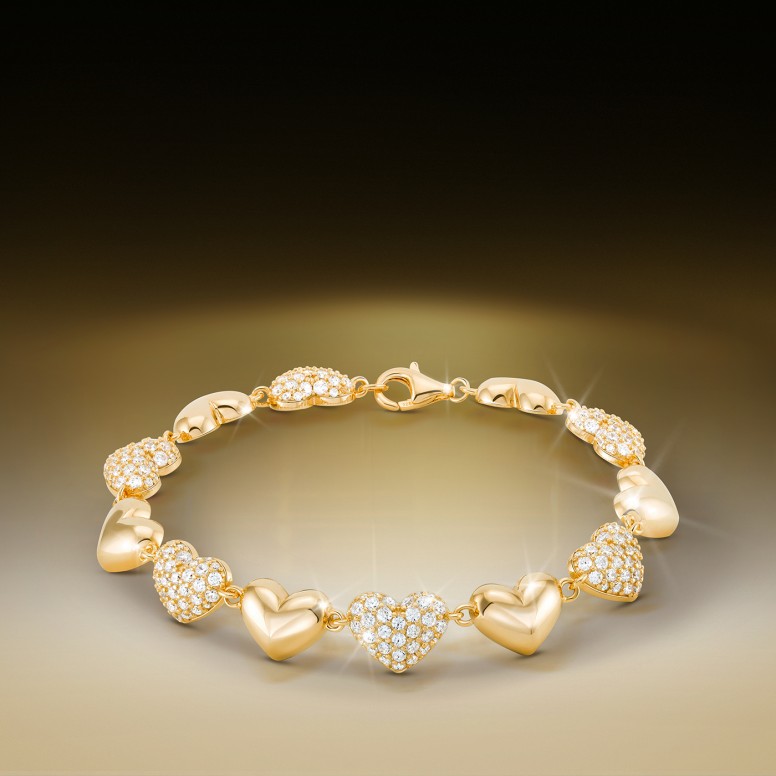 Pulseira Trionfo Golden Hearts