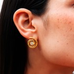 Pendientes Chess Spiral Golden