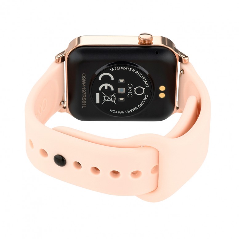 Rel�gio Smartwatch Frame Ouro Rosa Silicone