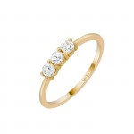 14K Gold 3 Stones Ring