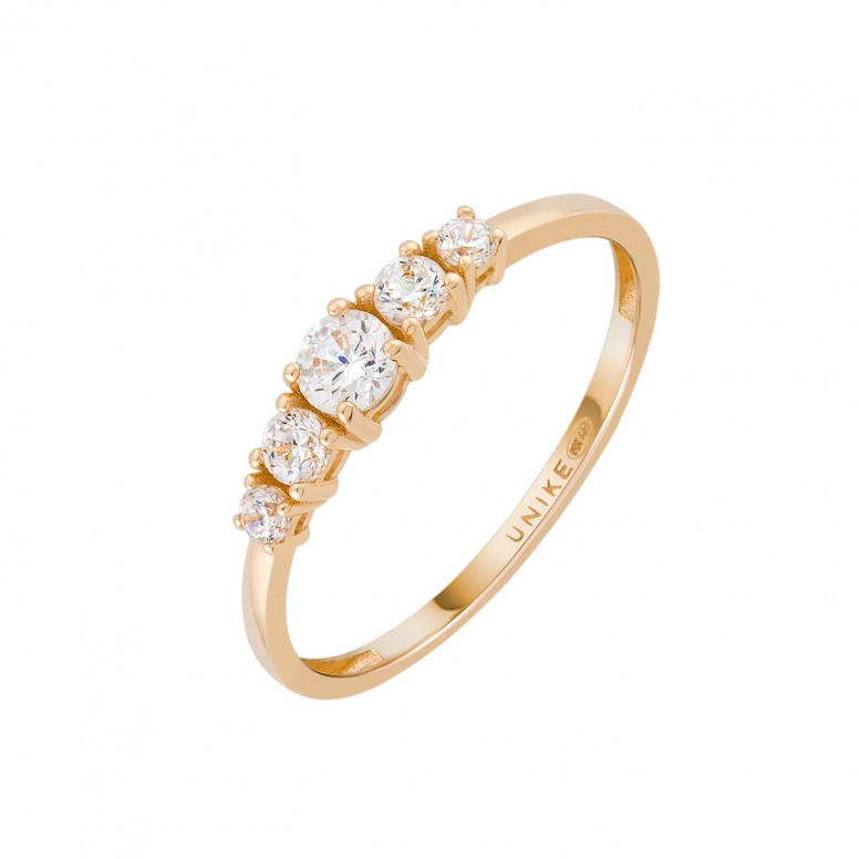Five Stones 14K Gold Ring