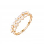 14K Gold Two Lines Ring
