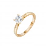 Solitaire 14K Gold Ring