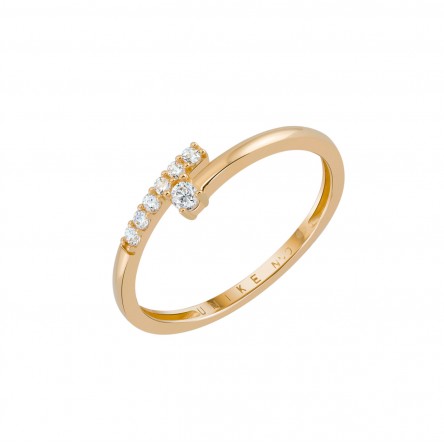 Anel Ouro 14K Double Line