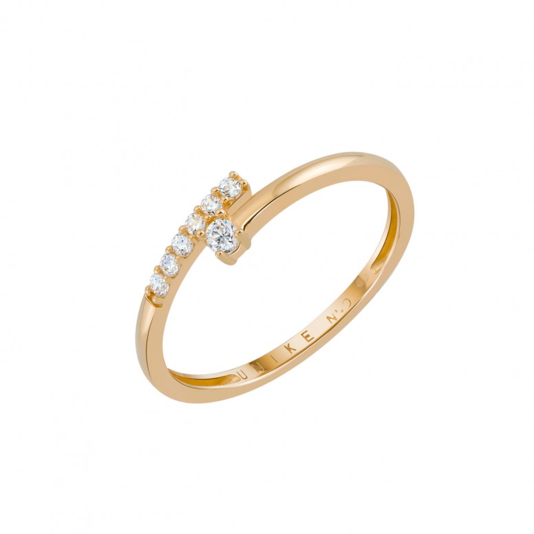 Anel Ouro 14K Double Line