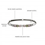 Pulseira Hawaii Verde e Rosa