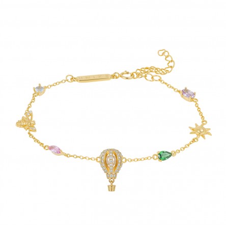 Pulsera Fun Hot Air Balloon Dorado