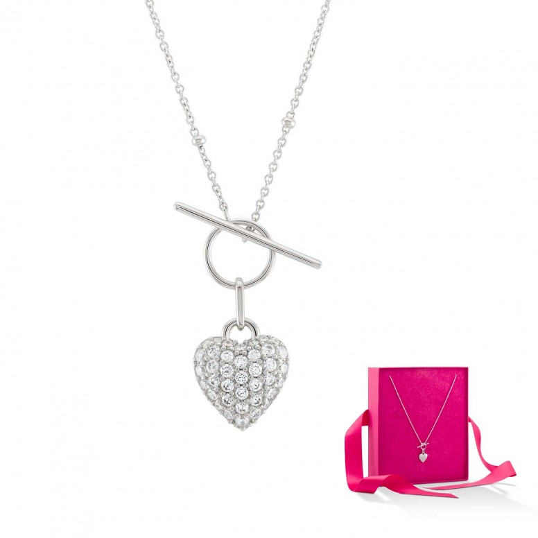 Collar Travinca Heart Silver