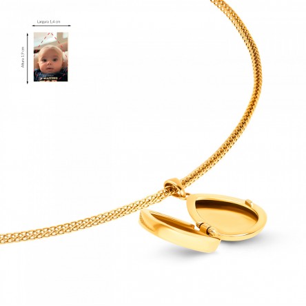 Colar Relic�rio Pearl Memories