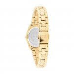 Reloj ovalado de acero dorado