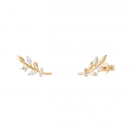 Pendientes Oro 14K Leaves