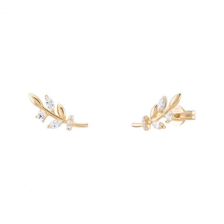 Pendientes Oro 14K Leaves