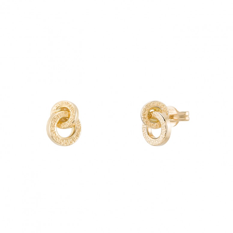 Pendientes Oro 14K Two Circles