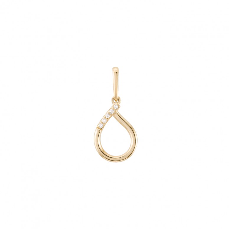 Colgante Oro 14K Drop