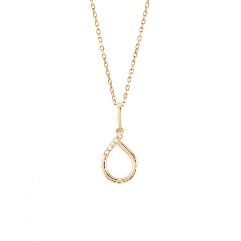 Colgante Oro 14K Drop