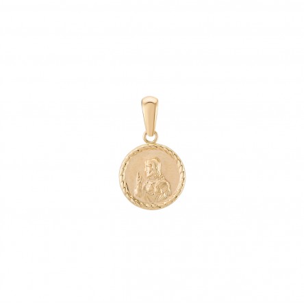 Religious Medal 14K Gold Pendant