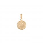 Pendente Ouro 14K Timeless Medalha Religiosa