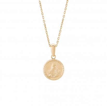 Religious Medal 14K Gold Pendant