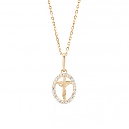 Colgante Oro 14K Cruz de Cristo