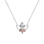 Colar Girls Pink Fairy Silver
