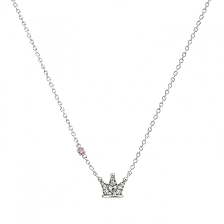 Girls Crown Silver Necklace