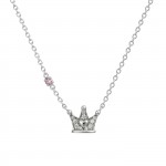 Girls Crown Silver Necklace