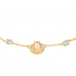 Pulsera Fun Shell & Stones Dorado