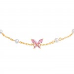 Pulsera Fun Butterfly & Pearls Dorado